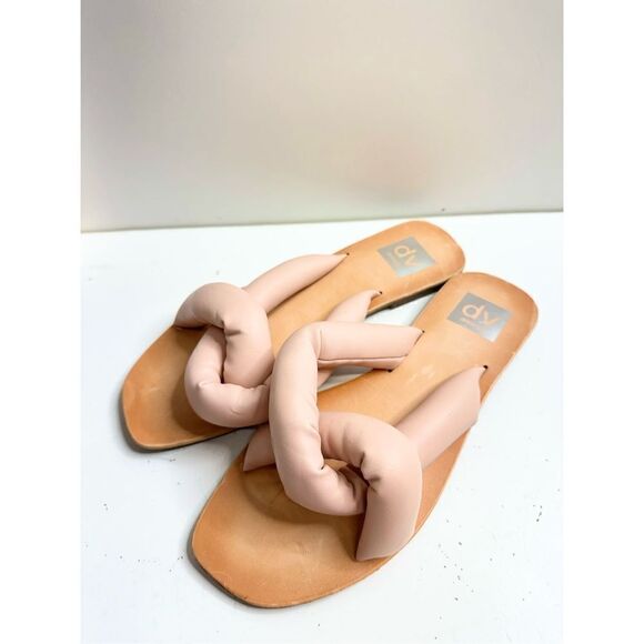 DV Dolce Vita Sandals Womens Size 7.5 Pink Janae Slip On Flats - Picture 5 of 7